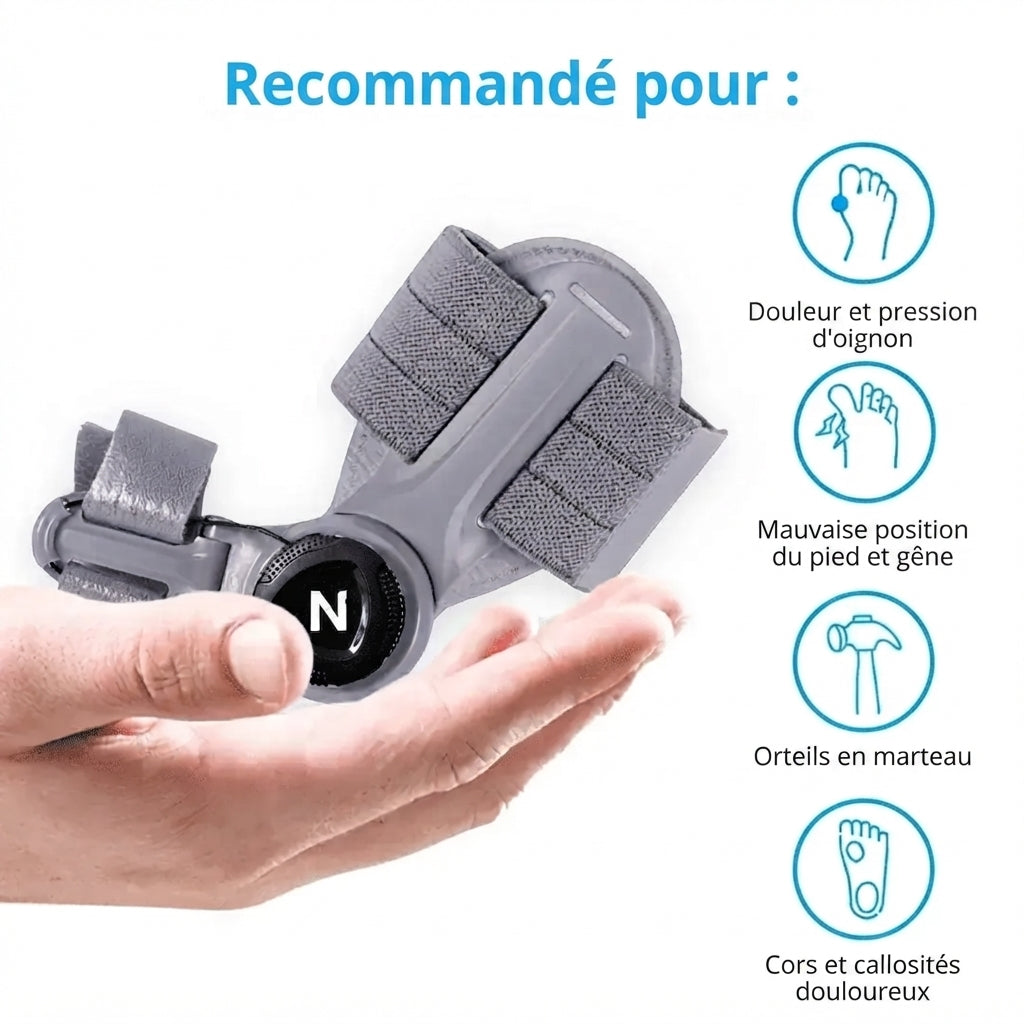 Bamlo® Correcteur d'oignon | Correcteur orthopédique pour oignon (oignon du gros orteil)